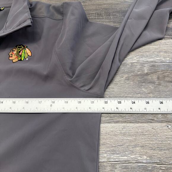 Under Armour Gray Mens L Full Zip Chicago Blackhawks Embroidered Jacket - Picture 6 of 9